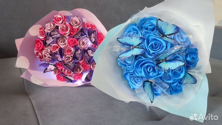 Букет из атласных лент