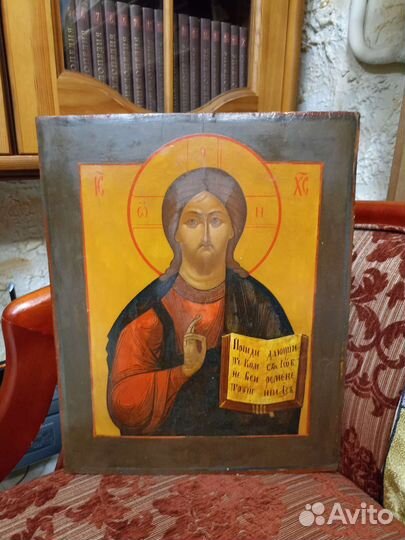 Икона старинная Храмовая (Спас)