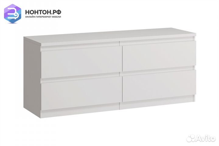Тумба Кастор 4 ящика белая
