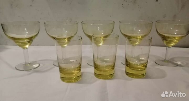Рюмки, стопки, цветное стекло СССР