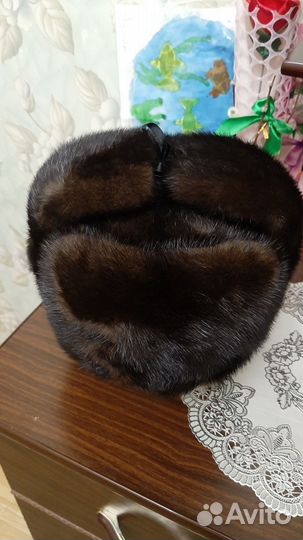 Норковая шапка мужская 58