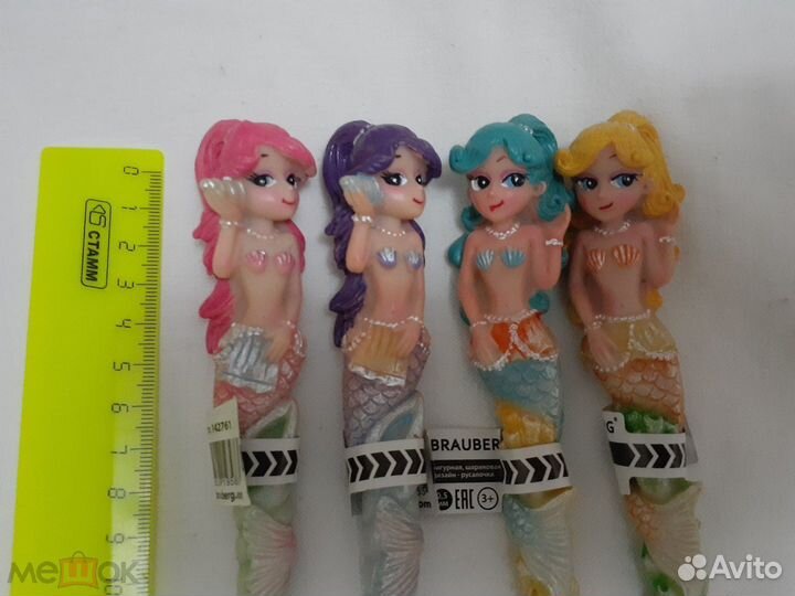Ручка шариковая - Русалка- 4шт новые