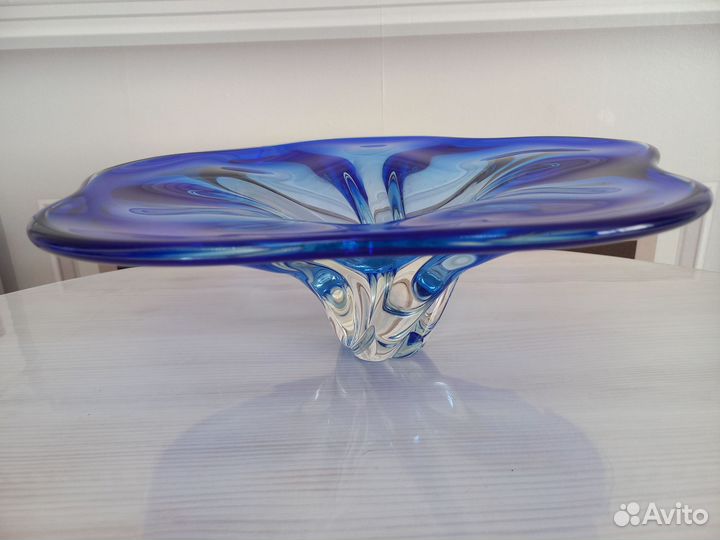 Ваза Чехословакия СССР цветное стекло