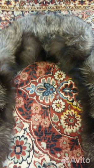 Меховой воротник чернобурка