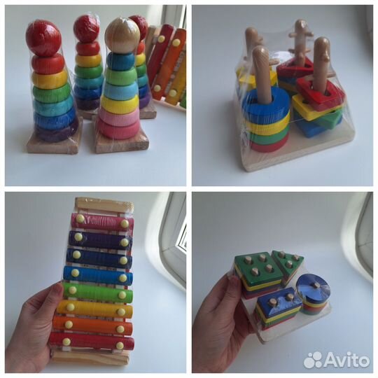 Деревянные игрушки монтессори