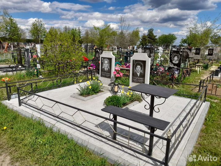 Облицовка могил тротуарной плиткой