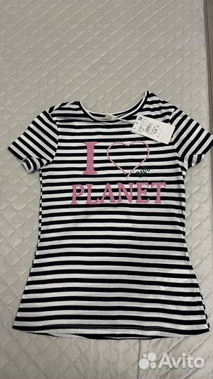 Футболка женская тельняшка с принтом