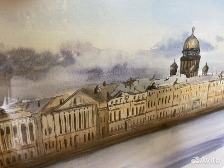 Картина акварель пейзаж