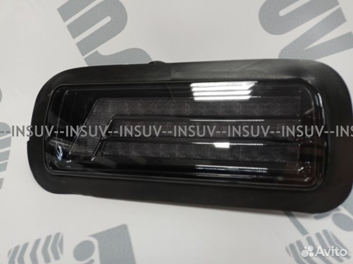 Светодиодные LED надфарники Нива dlaa (черн., миг)