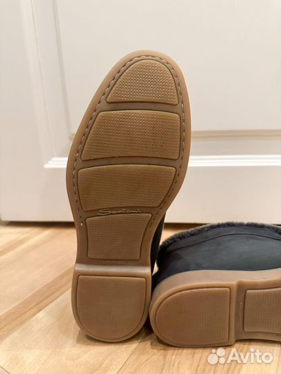 Лоферы на меху Santoni