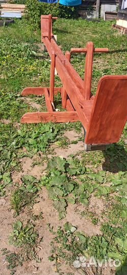 Качель маятник-балансир деревянная