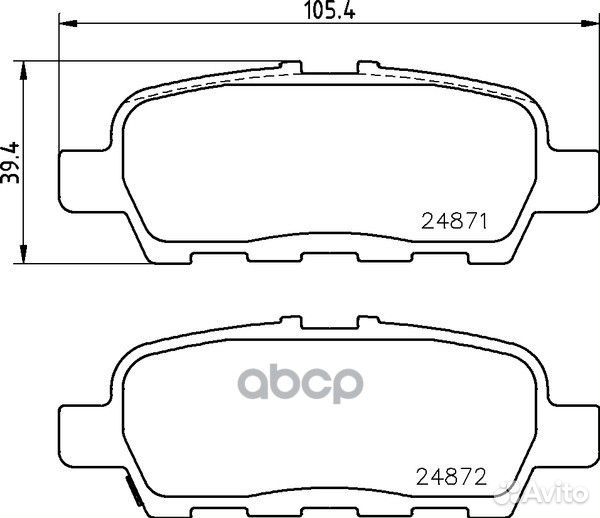 Колодки тормозные дисковые зад NP2013 nissh
