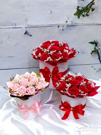 Букет из мыльных роз