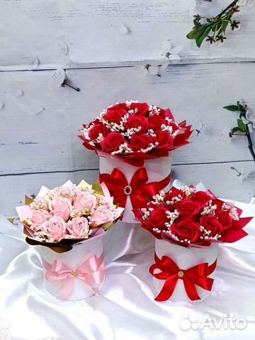 Букет из мыльных роз