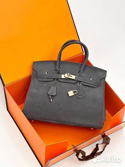 Сумка женская hermes birkin замш