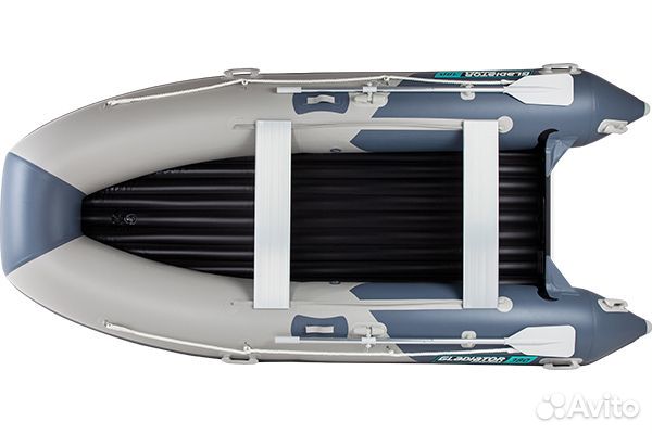 Лодка Gladiator E380PRO LT Светло-темно-серая