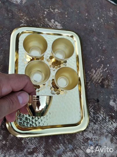 Фляжки и набор рюмок и стаканов СССР