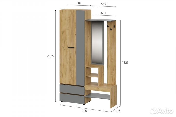 Прихожая со шкафом в наличии от производителя