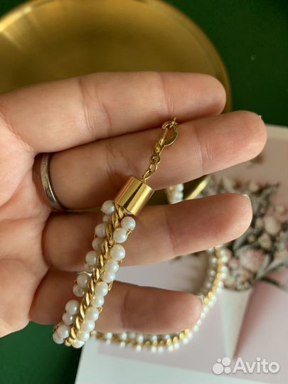 Винтажное колье жемчуг