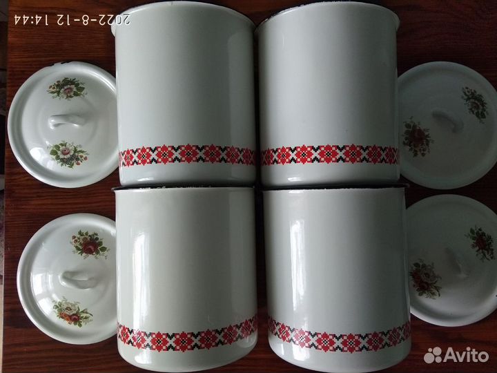 Набор для хранения сыпучих продуктов. Эмаль