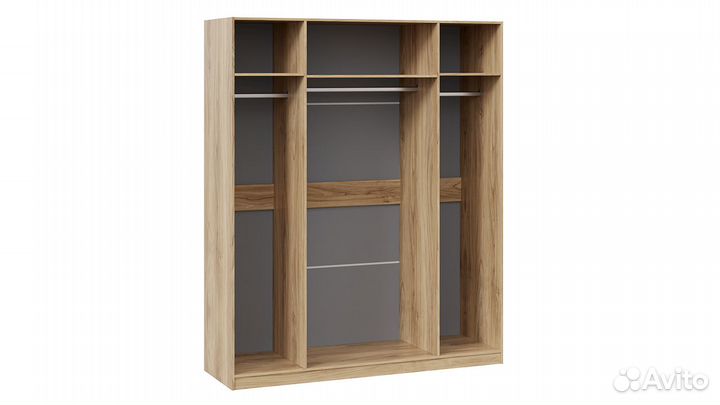 Шкаф для одежды с 4 глухими дверями «Эмбер» Яблоня