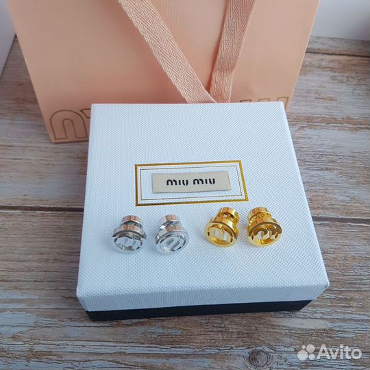 Серьги Miu Miu + упаковка