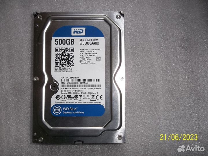 WD WD5000aakx 500GB