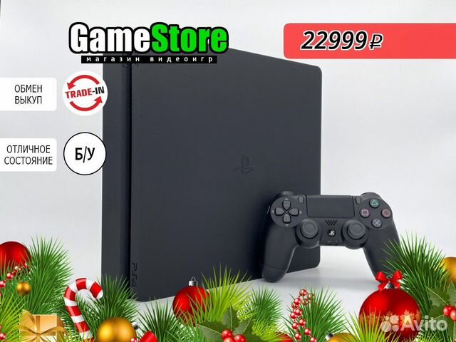 PlayStation 4 Slim 1Tb Черная 4 Игровая пр б/у купить в Екатеринбурге ...