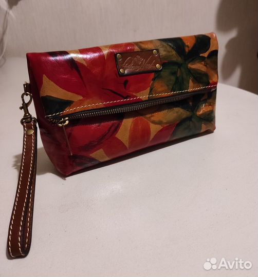 Кожаная сумочка-клатч Patricia Nash