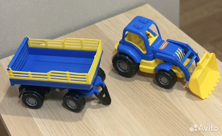 Игрушка Трактор с прицепом и ковшом (Полесье)