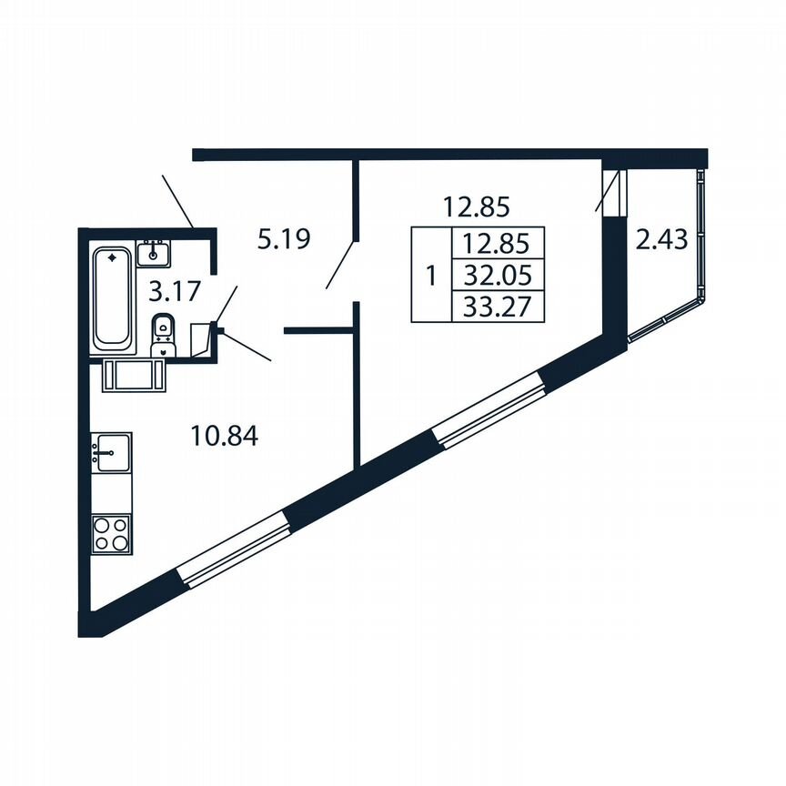 1-к. квартира, 34,5 м², 11/12 эт.