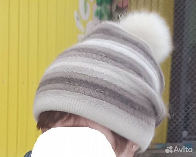 Шапка с помпоном + шарф Ferz