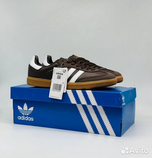 Adidas originals leather Samba Ogin brown white