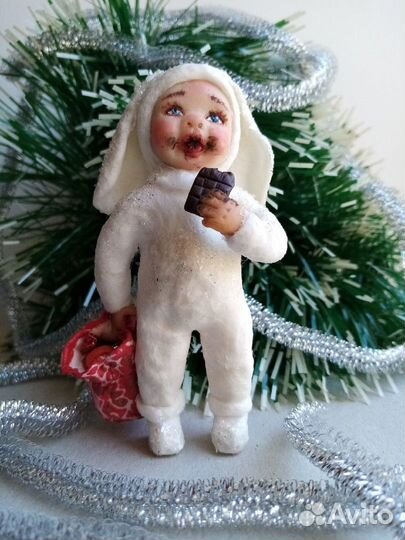 Ватные елочные игрушки