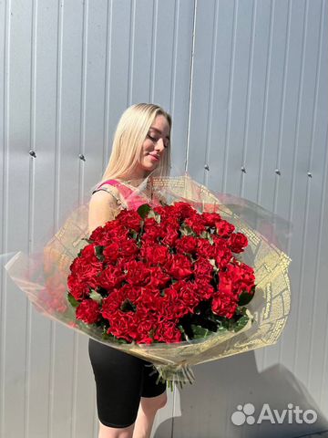 Букет свежих роз 51 шт