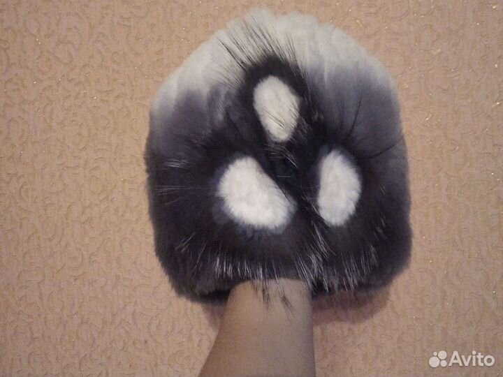 Шапка натуральный мех кролика