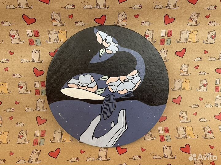 Картина d18 акрил холст на картоне