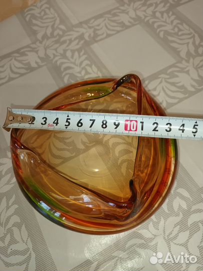 Ваза цветное стекло СССР