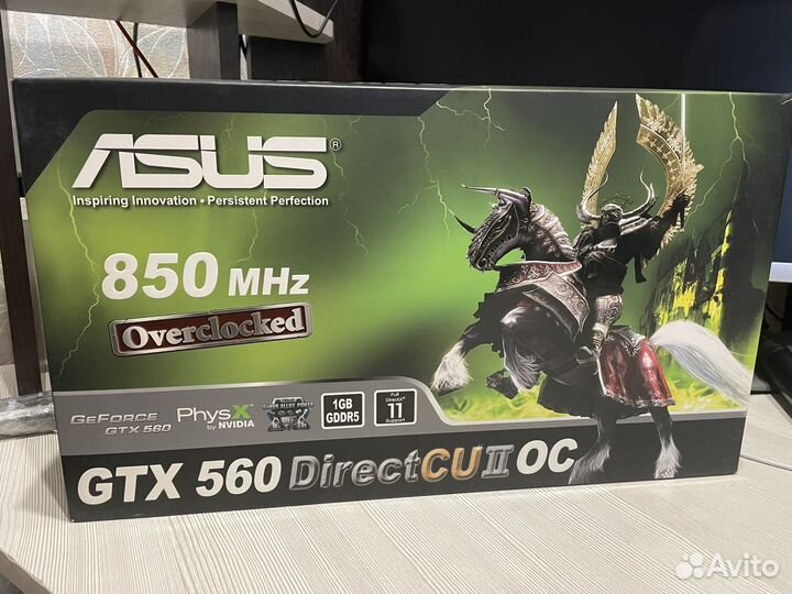 Asus GTX 560 overlocked 850 MHz 1 gb