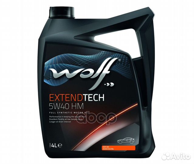 Масло моторное extendtech 5W40 HM 4L Wolf