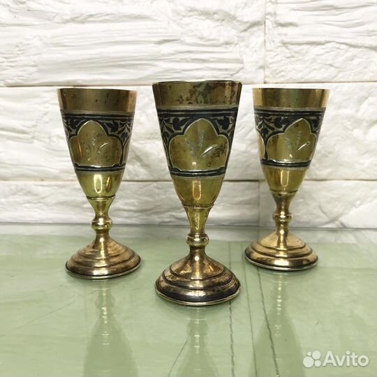 Рюмка серебряная 875 Кубачи