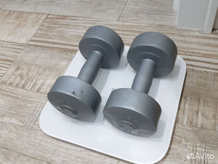 Гантели 1,5кг, пластиковые