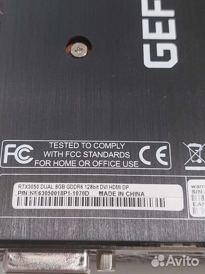 Видеокарта palit rtx 3050 8gb