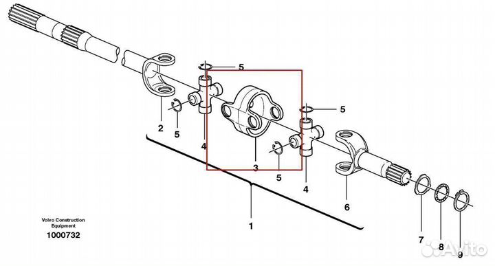 1744671 Фланец муфта соединительная полуоси