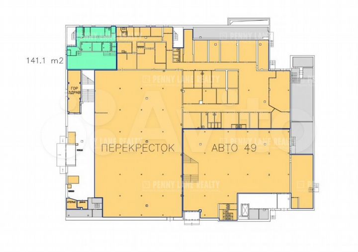 Сдам торговое помещение, 141 м²