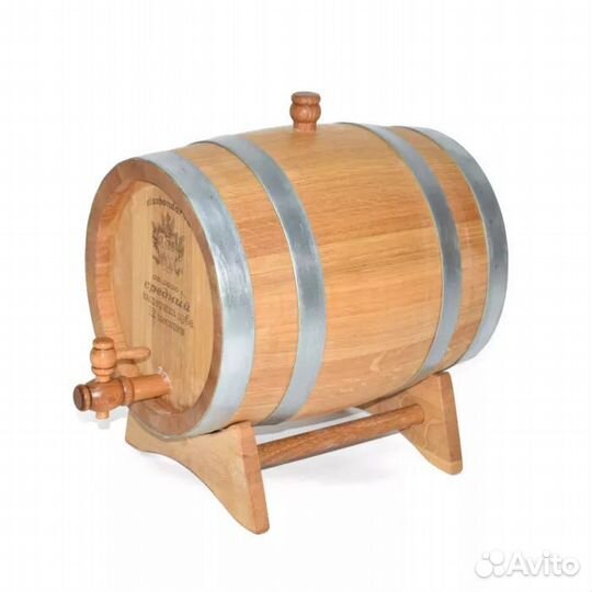 Бочка дубовая ставбондарь, 15 л с краном + воск
