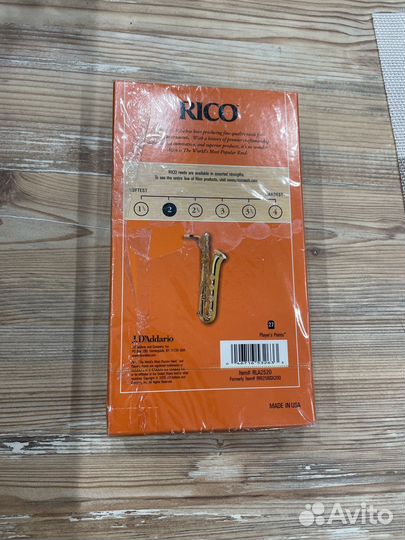 Трости для баритон саксофона размер 2, Rico