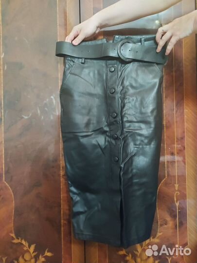 Кожаная юбка