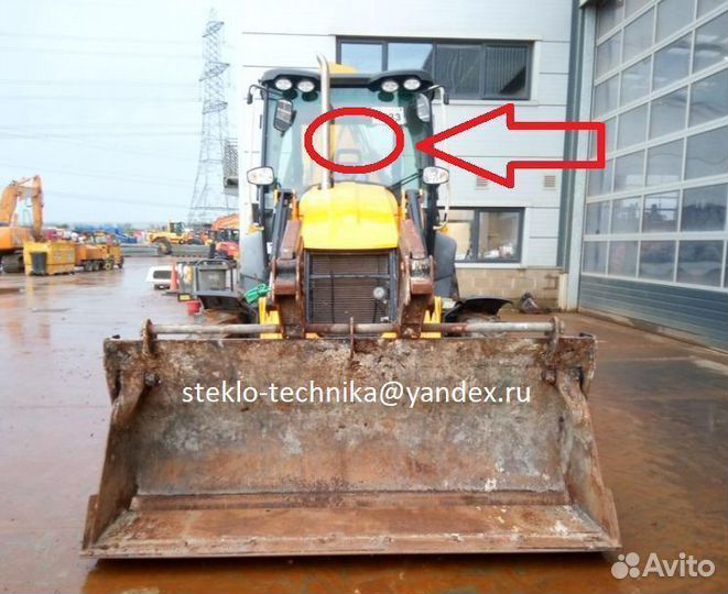 Ветровое стекло на экскаватор погрузчик JCB