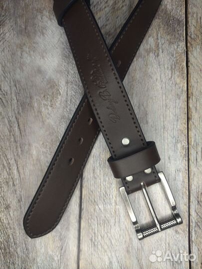 Мужской кожаный ремень ручной работы